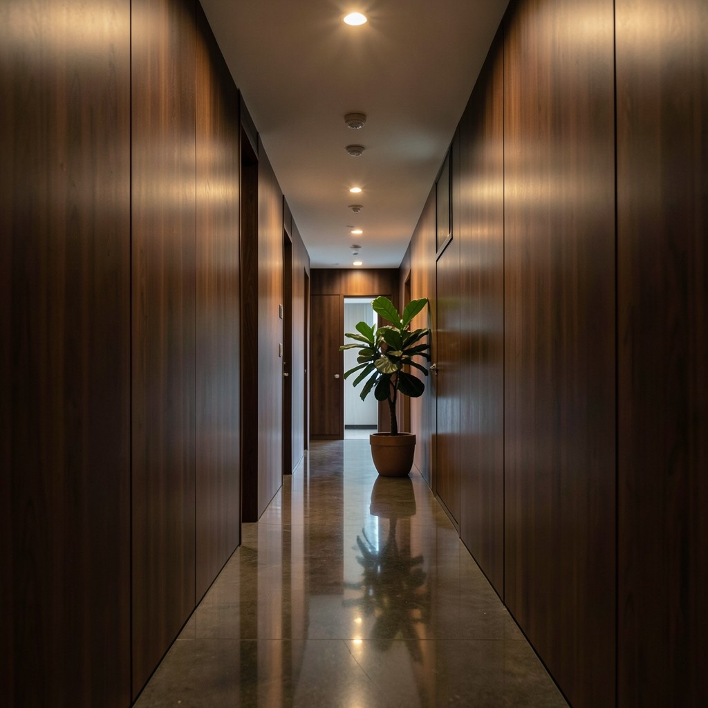 Entrance corridor of the Flow Panelpoint office on Sathupradit Road in Yan Nawa